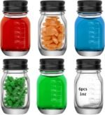 6Pcs 1oz Glass medicine bottles 30ml with Black Screw Caps, Clear Glass Vials, Leak-Proof Bottle Small Liquid Sample Vial, Leak-Proof Vial (6) - Image 2