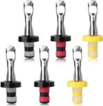 6pcs Reusable Wine Stoppers, Silicone Vacuum Bottle Stopper,Expanding Manual Beverage Bottle Stopper,Wine Bottle Airtight Seal Cork - Image 2