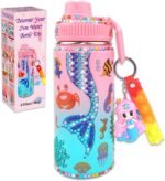 7july Decorate Your Own Water Bottle Kits for Girls Age 4-6-8-10 (Stainless Steel),Mermaid Themed Painting Crafts,Fun Arts and Crafts Gifts Toys for Girls Birthday Christmas - Image 2