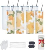 8 Pack 20oz Sublimation Tumblers Bulk, Sublimation Tumbler Blank, Skinny Straight Stainless Steel Blanks Cups with Individual Box (8, 20OZ) - Image 2