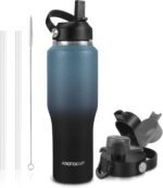 ABOTOCUP 32oz Insulated Water Bottle Keep Cold 24h&Hot 12h, Double Wall Vacuum Insulated Water Bottles with Straw/Spout Lid, Stainless Steel Water Bottles that Fit in Any Car Cup Holder, Leak-proof - Image 2