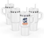 AGH 14 oz Sublimation Tumblers with Handle 4 Pack Double Wall Stainless Steel Insulated Tumblers Blanks Water Bottle Travel Cups,Reusable Water Bottle for Sublimation Gifts - Image 2