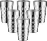 AGH 6 Pack Stainless Steel Kids Cups, 12oz Double Layer Insulated Metal Drinking Cups for Camping, Parties & Outdoors (Bright Silver) - Image 2