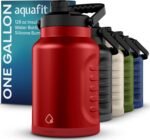 AQUAFIT 1 Gallon Insulated Water Bottle (Cold for 48 Hrs) - BPA Free & Leak Proof - 128oz Stainless Steel Jug - Big Water Bottle with Handle for Gym, Hiking, Camping & Travel (Hydrant Red) - Image 2