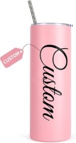 ATOMAKER Custom Tumbler 20oz, Personalized Stainless Steel Tumbler with Lid & Straw, UV-printing Name/Text/Pattern, Unique Design Custom Cup Gift for Men & Women, Mother's Day, Christmas, Birthday - Image 2