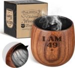 Aganmi Funny Charred Wooden Bourbon Drinking Glass, Old Fashioned Tumbler Whiskey Glasses Laser Engraved with Unique Designs, 50th Birthday Christmas Bourbon Gifts for Men Dad Husband Brother - Image 2