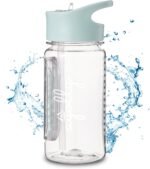 Alphabet Kids Water Bottle – BPA-Free Tritan, A-Z Tracker & Leak-Proof Straw, 14oz Educational Hydration Bottle for Boys & Girls, Ideal for Schools & Outdoors (3+ Years), Blue - Image 2