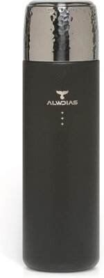 Alwdias Thrista Vacuum Insulated 316 Stainless Steel Flask for Hot & Cold Drinks | Leak-Proof Bottle with Titanium Infuser | Compact Design Ideal for Men, Women, and Loved Ones | 16.9oz, Black - Image 2