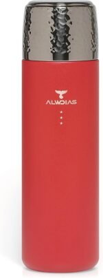 Alwdias Thrista Vacuum Insulated 316 Stainless Steel Flask for Hot & Cold Drinks | Leak-Proof Bottle with Titanium Infuser | Compact Design Ideal for Men, Women, and Loved Ones | 16.9oz, Red - Image 2