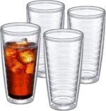 Amazing Abby - Alaska - 24-Ounce Insulated Plastic Tumblers (Set of 4), Double-Wall Plastic Drinking Glasses, All-Clear Reusable Cups, BPA-Free, Shatter-Proof, Dishwasher-Safe - Image 2