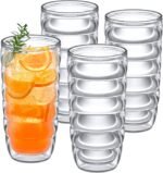 Amazing Abby - Arctic - 24-Ounce Insulated Plastic Tumblers (Set of 4), Double-Wall Plastic Drinking Glasses, All-Clear High-Balls, Reusable Cups, BPA-Free, Shatter-Proof, Dishwasher-Safe - Image 2
