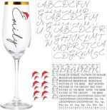 AmazingSpark 7 Sheets Wedding UV DTF Cup Wrap Letters Custom Transfer Letter Stickers Waterproof Vinyl Name Decals for Tumbler Glass Cups DIY Crafts Wedding Bridal Shower Bachelorette Gifts - Image 2