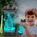 Ammonite Kids Penguin Water Bottle with 3D Glowing LED Light - 14 OZ Tritan BPA Free - Creative Ideal Travel Cup Gift for School Kid Boy Child Holiday Camping Picnic - Image 2