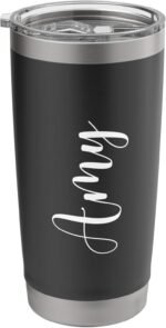 Amy Personalized Name Travel Mug Stainless Steel Insulated Tumbler - Image 2