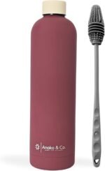 Anoko & Co. Insulated Stainless Steel Water Bottle with Cleaning Brush - 32Oz Matte finish–Leakproof, BPA-Free, Double-Wall Vacuum Flask | Keeps Drinks Hot for 12H & Cold for 24H | for the go - Image 2