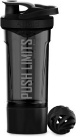 Artoid Mode Fitness Workout Sports Protein Shaker Bottle 24-Ounce, Dual Mixing Technology with Shaker Balls & Mixing Grids Included, Twist and Lock Protein Box Storage Included - Image 2