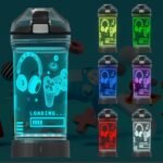 Attivolife Game Water Bottle for Kids, 3D Illusion LED Light with 7 Color Changing Light - 14 0z BPA Free - Creative Ideal Camping Picnic Travel Cup Gamer Gifts, Back to School for Boys Child Holiday - Image 2