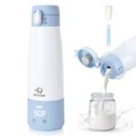 BEBOAN Portable Bottle Warmer for Travel, 12oz Large Capacity Cordless for Heating Breast Milk Formula, Smart Temperature Control 5-Temp Setting with Lock, Charging with 55w Charger - Image 2