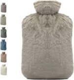 BICAREE Fuzzy Hot Water Bottle with Cover,Hot Water Bags for Pain Relief 2Liter,Heat Pad,Hot and Cold Therapy,Menstrual,Bpa Free - Image 2