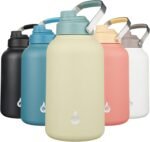 BJPKPK 1 Gallon Water Bottle Insulated, Dishwasher Safe 128oz Large Water Jug with Metal Handle & BPA Free Spout Lid, Stainless Steel Metal Jug for Gym, Sports & Hiking, Chartreuse - Image 2