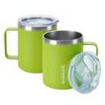 BJPKPK 2 pcs Insulated Coffee Mug, 14oz Insulated Tumbler with Lid, Stainless Steel Coffee Cups with Splash Proof Lid-Green - Image 2
