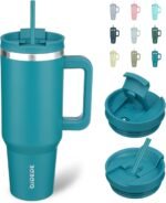 BJPKPK Insulated Tumblers With Handle And Straw 40 oz Stainless Steel Tumbler Cups With Lid,Laguna - Image 2