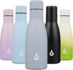BJPKPK Insulated Water Bottle 12oz Small Stainless Steel Water Bottles Reusable Metal Thermal Keep Cold and Hot,Mist Grey - Image 2
