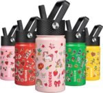 BJPKPK Insulated Water Bottle with Straw Lid, 15 oz Stainless Steel Metal Water Bottles, Reusable Leak Proof BPA Free Water Bottles, Cups, Thermo, Unicorn - Image 2