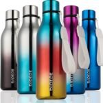 BJPKPK Insulated Water Bottles, 18 oz Stainless Steel Metal Water Bottle with Strap, BPA Free Leak Proof Jugs,Mugs,Flasks, Reusable Thermal Flasks for Sports & Travel, Caribbean Sunrise - Image 2