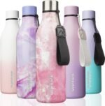 BJPKPK Insulated Water Bottles, 25 oz Stainless Steel Metal Water Bottle with Strap, BPA Free Leak Proof Jugs, Mugs, Flasks, Reusable Thermal Flasks for Sports & Travel, Blossom - Image 2