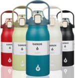 BJPKPK Insulated Water Bottles with Straw, 45 oz Stainless Steel Metal Water Bottle with One-handed Opening Lid, BPA Free Reusable Jugs for Gym Sports Outdoors, Light Blue - Image 2