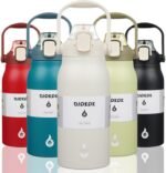 BJPKPK Insulated Water Bottles with Straw, 45 oz Stainless Steel Metal Water Bottle with One-handed Opening Lid, BPA Free Reusable Jugs for Gym Sports Outdoors,White - Image 2