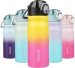 BJPKPK Stainless Steel Insulated Water Bottle with Straw Lid 18oz Reusable Metal Thermal Flask Bottles Keep Cold and Hot,Rainbow - Image 2
