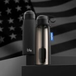 BLU All-in-ONE | Vacuum Insulated Stainless Steel Water Bottle Flask with a Filter (26oz) | Made in The USA | Removes 99.99% contaminants (Regular - Black) - Image 2