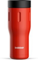 BOBBER 16 oz Stainless Steel Coffee Travel Mug – Leak-Proof, Spill Proof, Vacuum Insulated Coffee Tumbler for Car, Men – Dishwasher Safe Mug, Fits Car Cup Holder, Keeps Hot for 8 Hours (Red) - Image 2