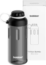 BOBBER 30 oz Tritan Water Bottle with Strainer Mesh, Premium Quality — BPA Free, Leak Proof & Dishwasher Safe Sports Water Bottle — Lightweight Portable No Spill Water Bottle for Adults (Black) - Image 2