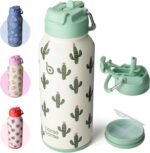 BOTTLE BOTTLE 32oz Insulated Water Bottle Stainless Steel Sport Water Bottle with Straw Dual-use Lid Design for Gym with Pill Box - Image 2