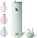 BOTTLE BOTTLE Insulated Water Bottle 24oz with Straw Lid and Handle for Sports Travel Gym Stainless Steel Water Bottles Double-Wall Vacuum Metal Leak Proof BPA-Free - Image 2