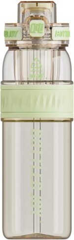 BOTTLE JOY 26oz PPSU Water Bottles with Straw and Strap Double drinking mouth Bottle with Suck and Drink, BPA Free Reusable Sports Water Bottle for Hiking Travelling Running Fitness 750ml (Green) - Image 2