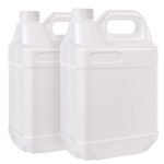 BPFY 2 Pack 1 Gallon Clear Plastic Jugs with Lids, Water Jug Storage Containers with Ergonomic Handle, HDPE Containers for Water, Sauces, Beverage, Soaps, Liquids - Image 2