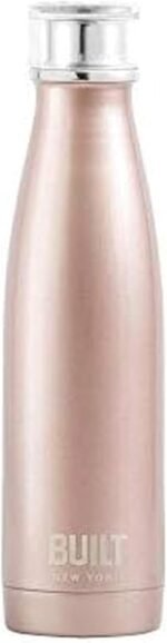 BUILT 17-Ounce Perfect Seal Double Wall Stainless Steel Water Bottle Rose Gold 5193230 - Image 2