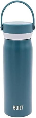 BUILT Cascade Double Wall Vacuum Insulated Stainless Steel Wide Mouth Water Bottle with Comfort Grip and Carry Handle Lid, 20 ounces - Image 2