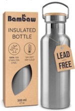 Bambaw Metal Insulated Water Bottle 16 oz | Stainless Steel Water Bottle Insulated | Reusable Water Bottle | Vacuum Insulated Water Bottle | Hot Water Bottle | Metal Water Bottle | Water Bottle 500 ml - Image 2