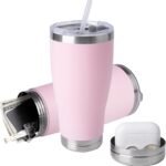BarGifts 20oz Hidden Safe Water Bottle, Stainless Steel Secret Bottle with Hidden Compartment, Keeps Your Valuables Safe Like Money, Keys, and Jewelry - Pink - Image 2