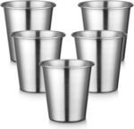 Beasea Stainless Steel Cups 8.8 oz, 5 Pack 260ml 304 Stainless Steel Tumblers Small Mini Stackable Metal Drinking Glasses Unbreakable Shatterproof Pint Cups for Home Restaurant Office Party Camping - Image 2