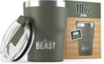 Beast 10 oz Tumbler Stainless Steel Vacuum Insulated Coffee Ice Cup Double Wall Travel Flask (Army Green) - Image 2