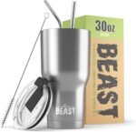 Beast 30 oz Tumbler Stainless Steel Vacuum Insulated Coffee Ice Cup Double Wall Travel Flask (Stainless Steel) - Image 2
