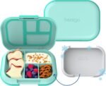 Bentgo Chill Kids Leak-Proof Lunch Box - 4-Compartment Bento Box with Built-In Ice Pack, 3.3 Cup Capacity, PFAS & BPA-Free, Microwave & Dishwasher Safe, Ideal Size for Ages 3 to 7 (Aqua) - Image 2