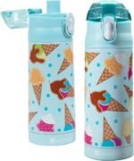 Bentology Stainless Steel 13 oz Reusable Water Bottle for Kids, Ice Cream - Double Wall Insulated, Spill Proof Lid w/Built-in Straw- Keep Liquids Hot or Cold For Hours- Fits in Lunch Boxes & Bags - Image 2