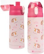Bentology Stainless Steel 13 oz Unicorn Insulated Water Bottle for Girls – Easy to Use for Kids - Reusable Spill Proof BPA-Free Water Bottle - Image 2